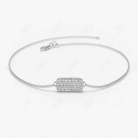 0.11CTW Moissanite Bar Diamond Bracelet