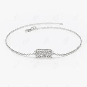 0.11CTW Moissanite Bar Diamond Bracelet