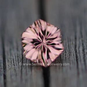 0.5 Carat Malaya Garnet Hexagon -  5.6x4.4mm - Galaxy Cut