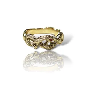 10K Gold Medusiana w/ Ruby Ring