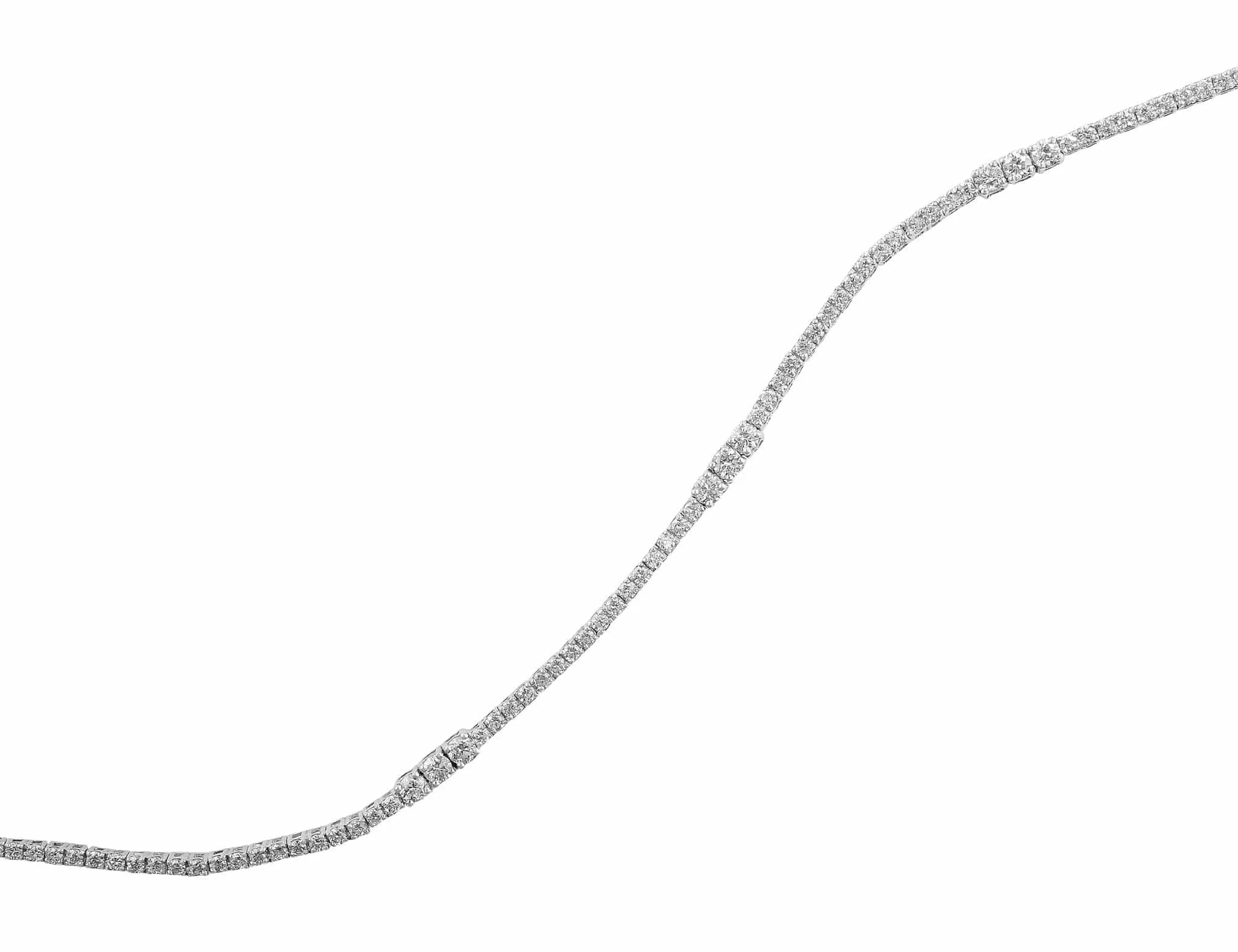 14kt White Gold 1.42ctw Diamond Tennis Bracelet - Estate