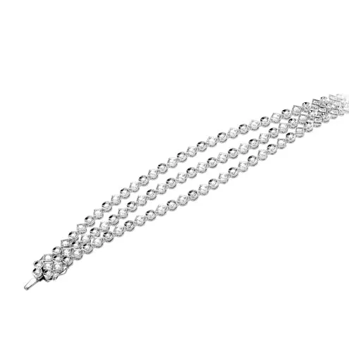 18ct White Gold 5ct Round Brilliant Cut Diamond Bracelet