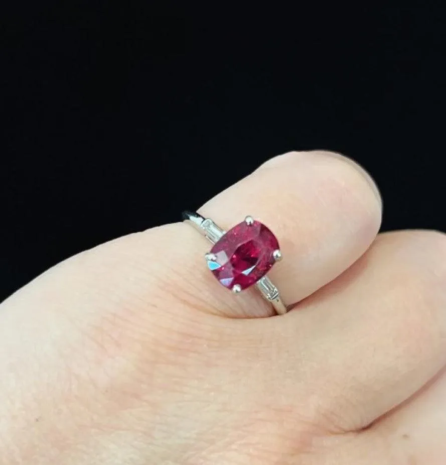 1920s Raymond Yard 3.04ct Ruby and Diamond Ring