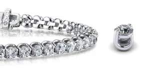 2 Prong Brilliant Round Lab-Grown Diamond Tennis Bracelet with 2.96 ct.(finished) 2.4mm