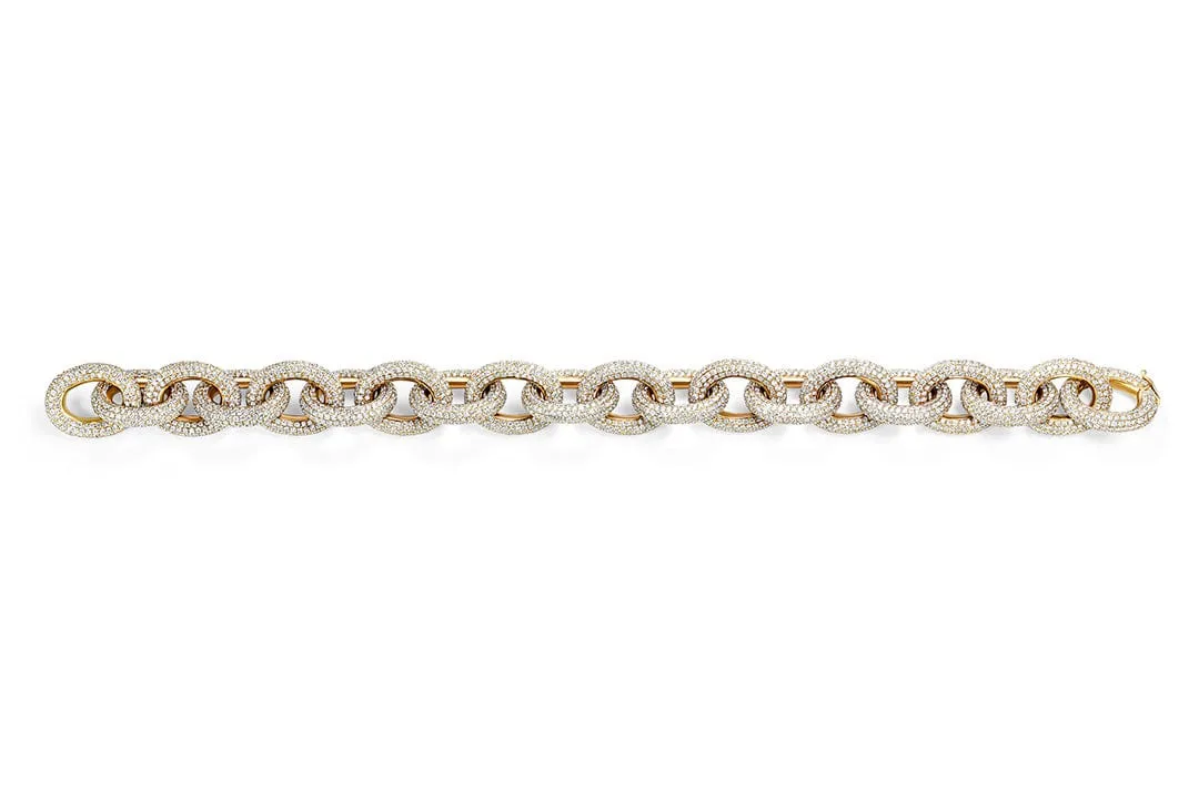 26.75 ctw Pavè Diamond Link Bracelet