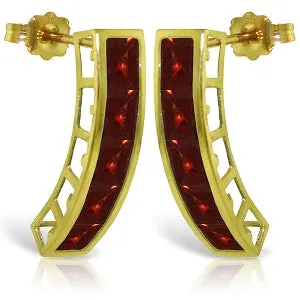 4.5 Carat 14K Solid Yellow Gold Valerie Garnet Earrings