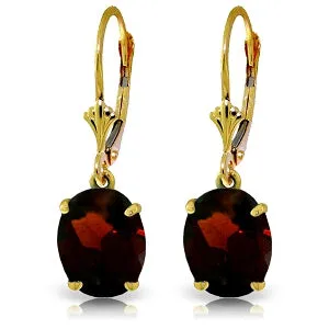 6.25 Carat 14K Solid Yellow Gold Encourage Garnet Earrings