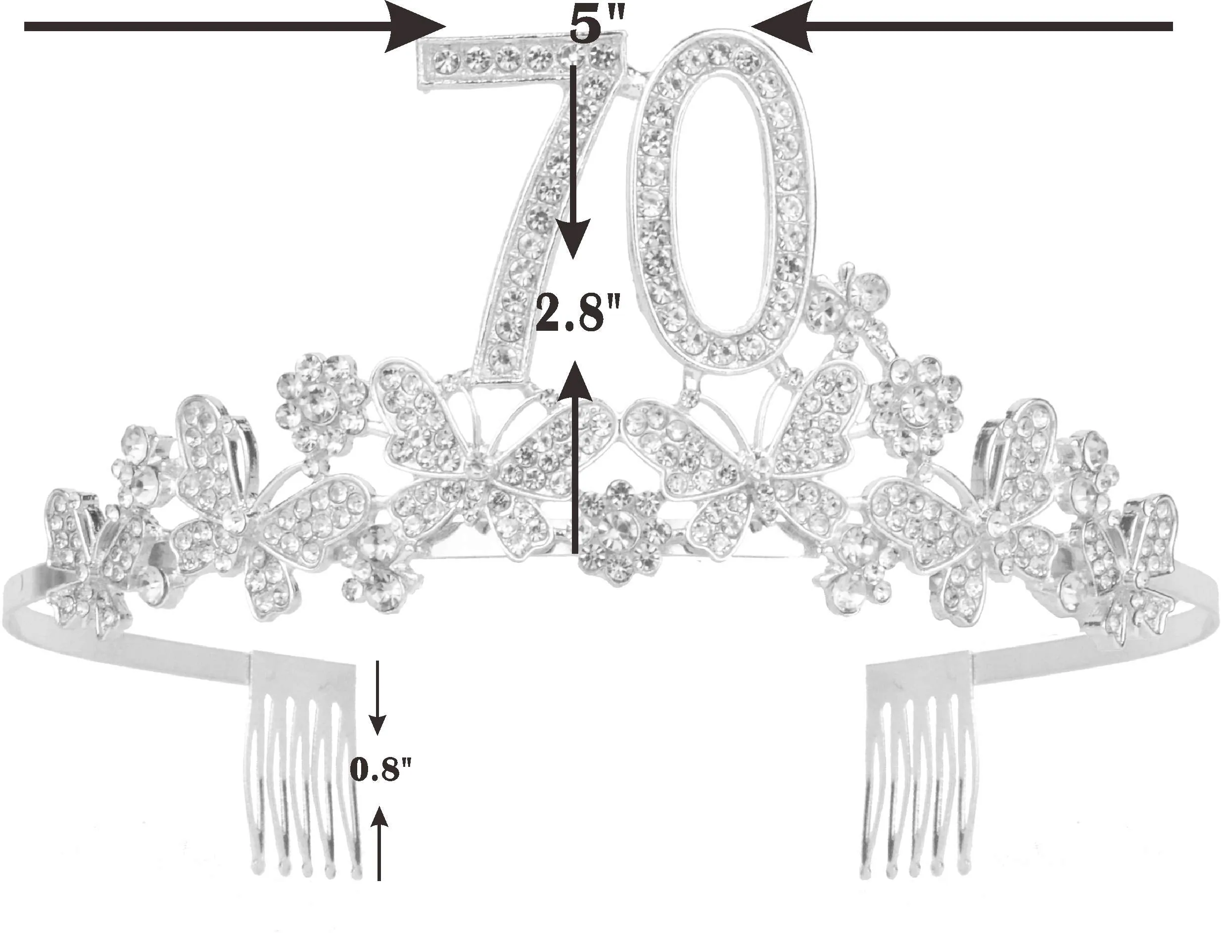 70th Birthday Gifts for Women, 70th Birthday Tiara and Sash, Its My 70th Birthday Sash