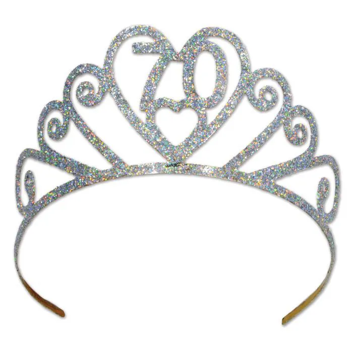 70th Birthday Glitter Tiara