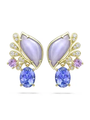 A Family Journey Provence Tanzanite Yellow Gold Earrings