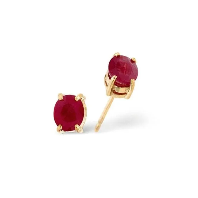 Acotis Diamonds 9K Gold 0.73ct Ruby Earrings Z1047