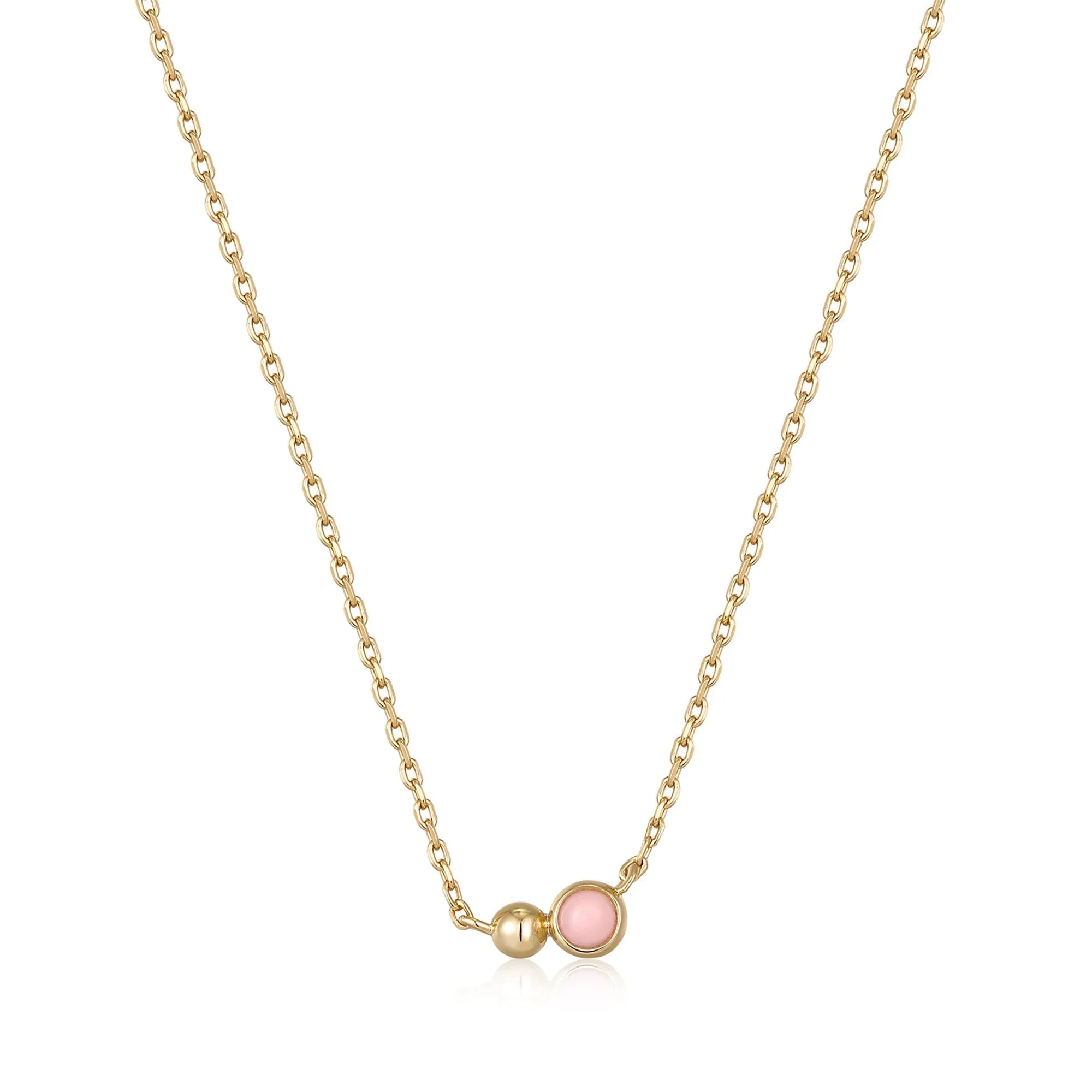 Ania Haie Gold Orb Rose Quartz Pendant Necklace