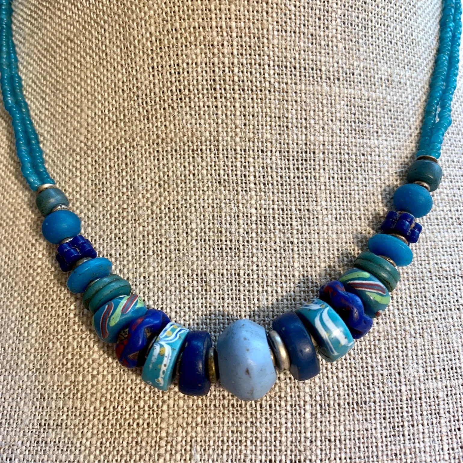 Antique Glass Necklace by Ruth