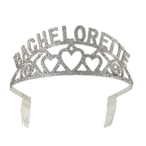 Bachelorette Glitter Tiara Silver