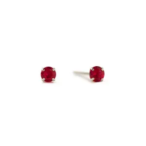 Birthstone Tiny Studs Garnet