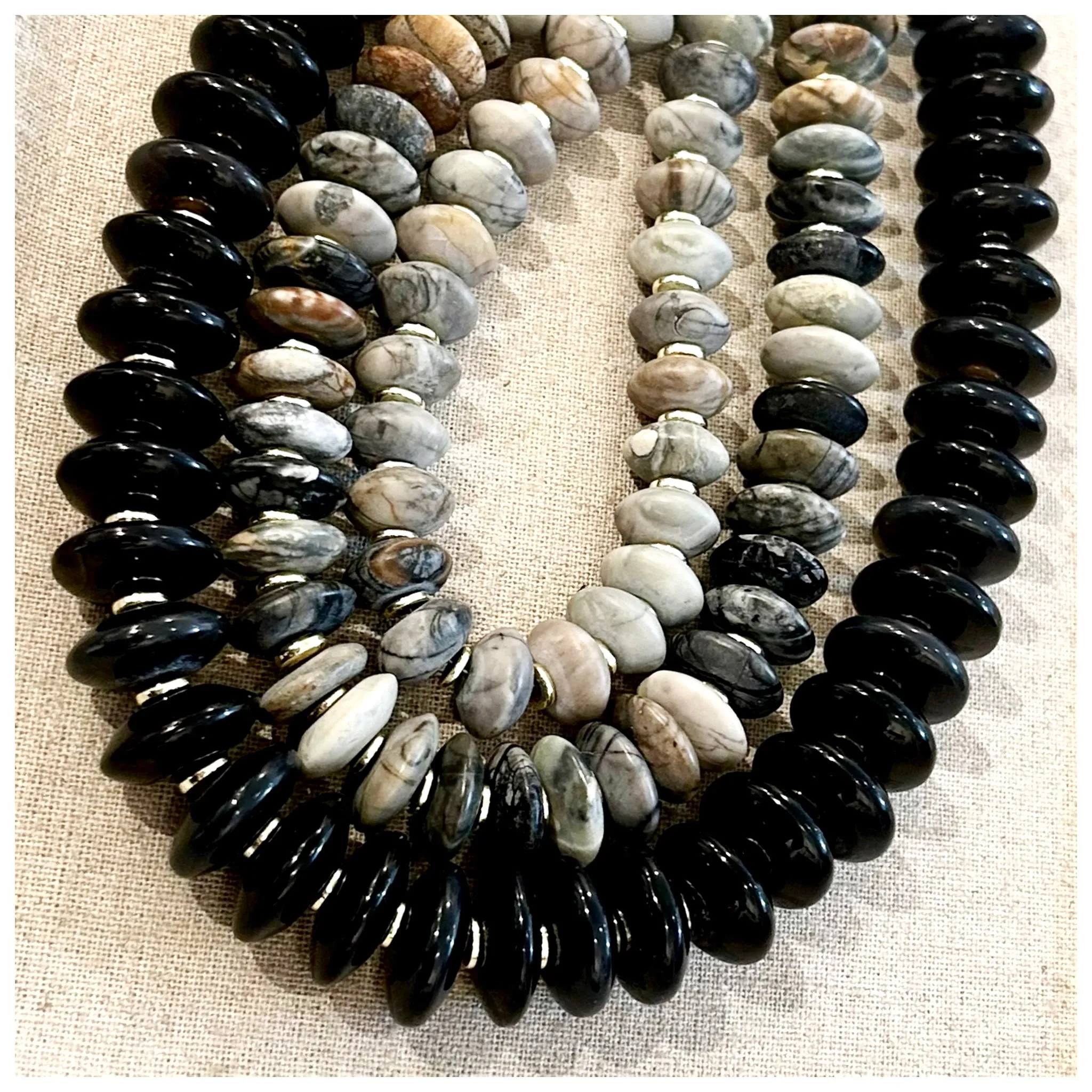 Black Agate Candice Biggie Necklace