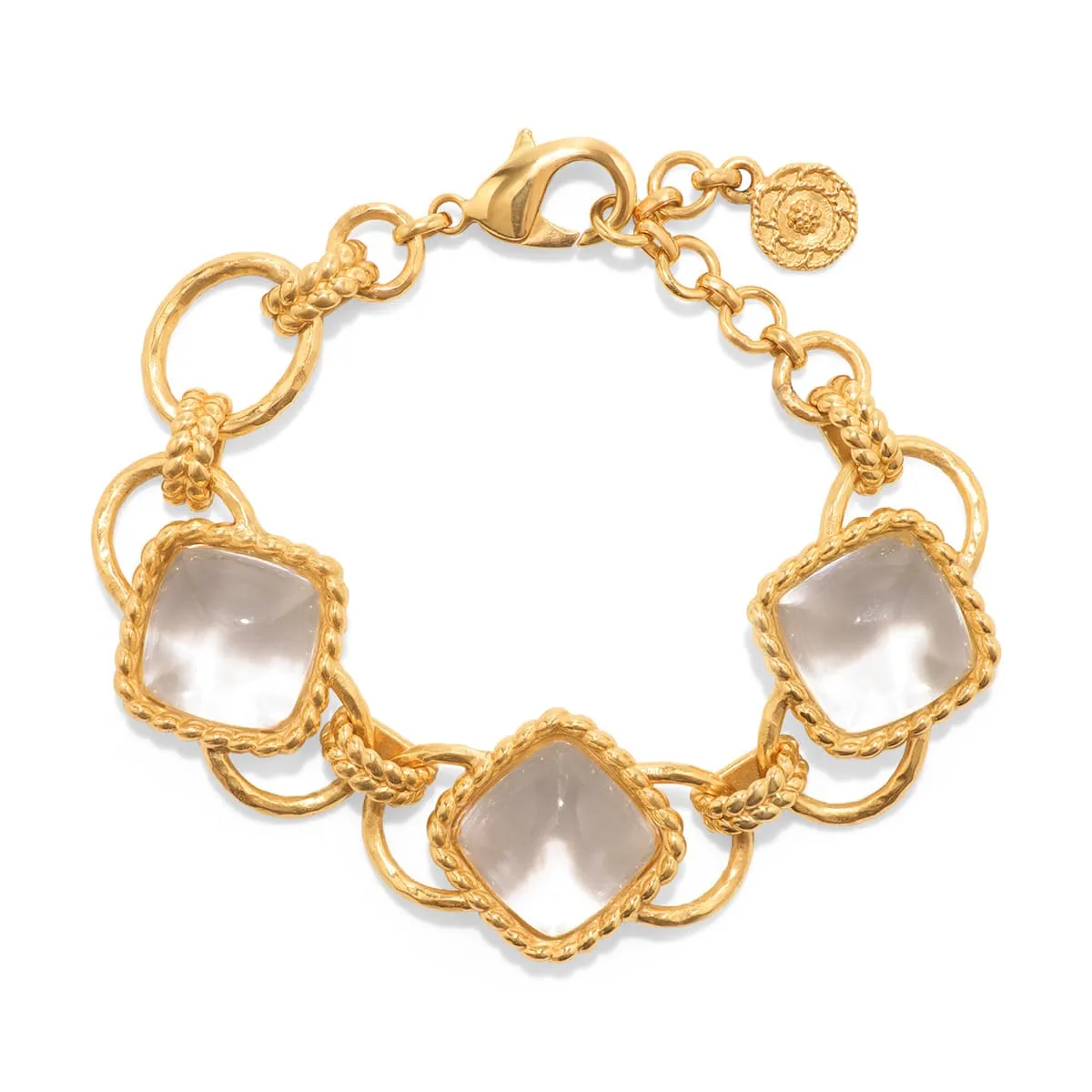 Blandine Chain Bracelet, 7 1'' - Clear Quartz