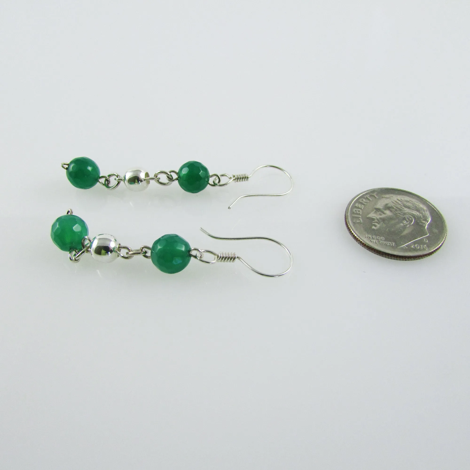 Bolitas Earrings - Green Onyx