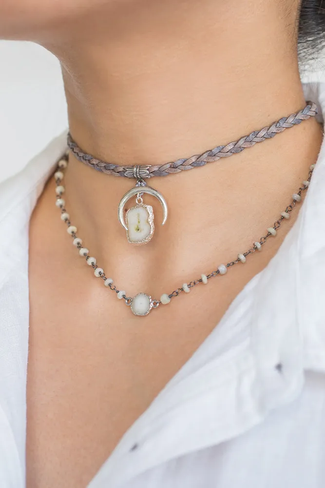 Chan Luu Solar Quartz Silver Choker