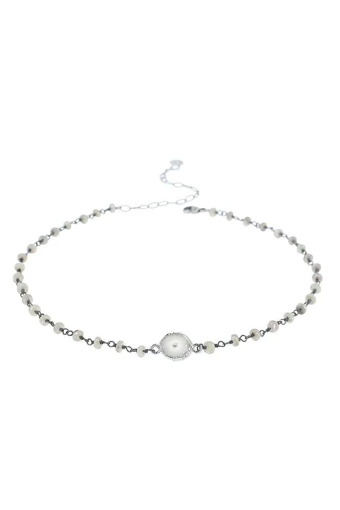 Chan Luu Solar Quartz Silver Choker