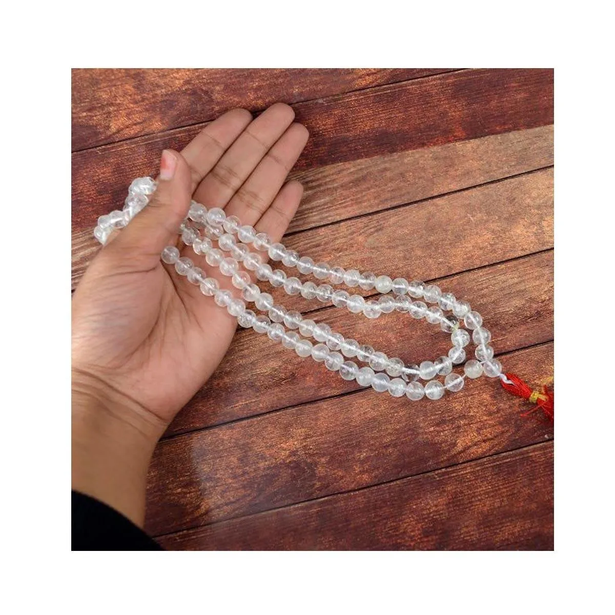 Clear Quartz Crystal Beads Mala