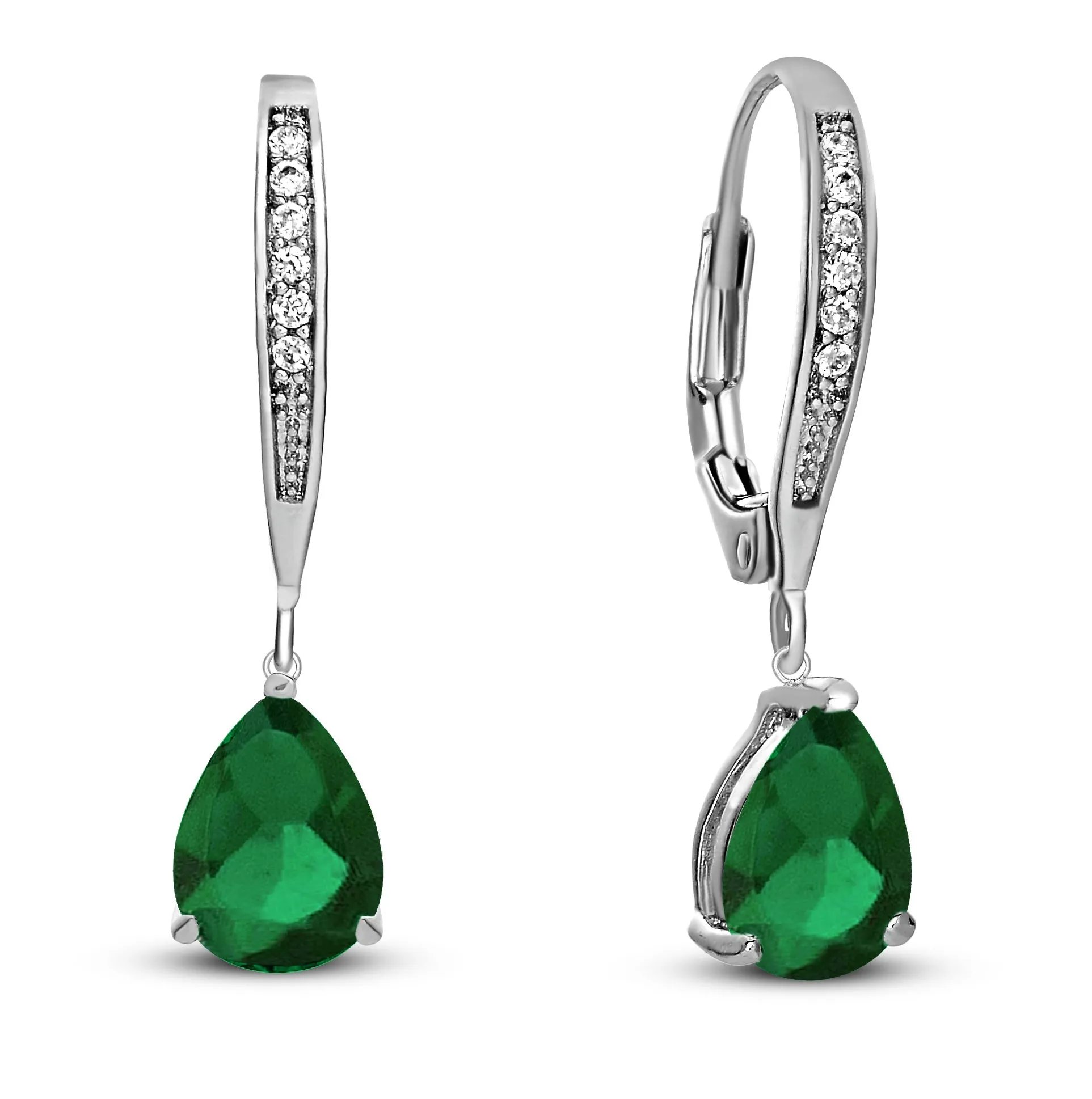 Constance Teardrop Cubic Zirconia Dangling Earrings