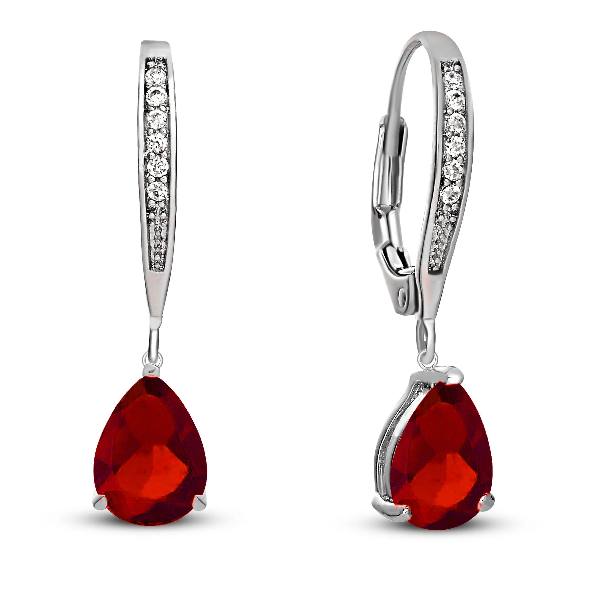 Constance Teardrop Cubic Zirconia Dangling Earrings