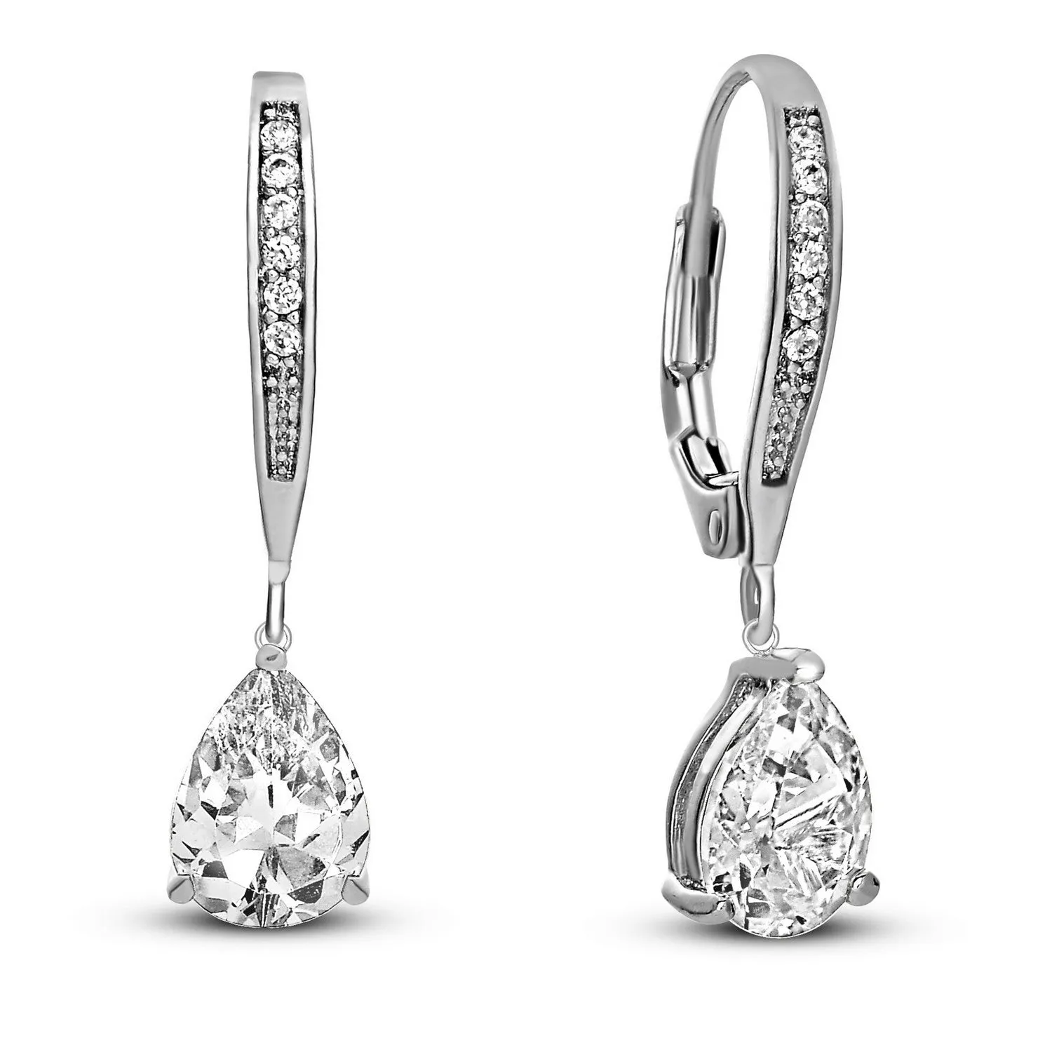 Constance Teardrop Cubic Zirconia Dangling Earrings