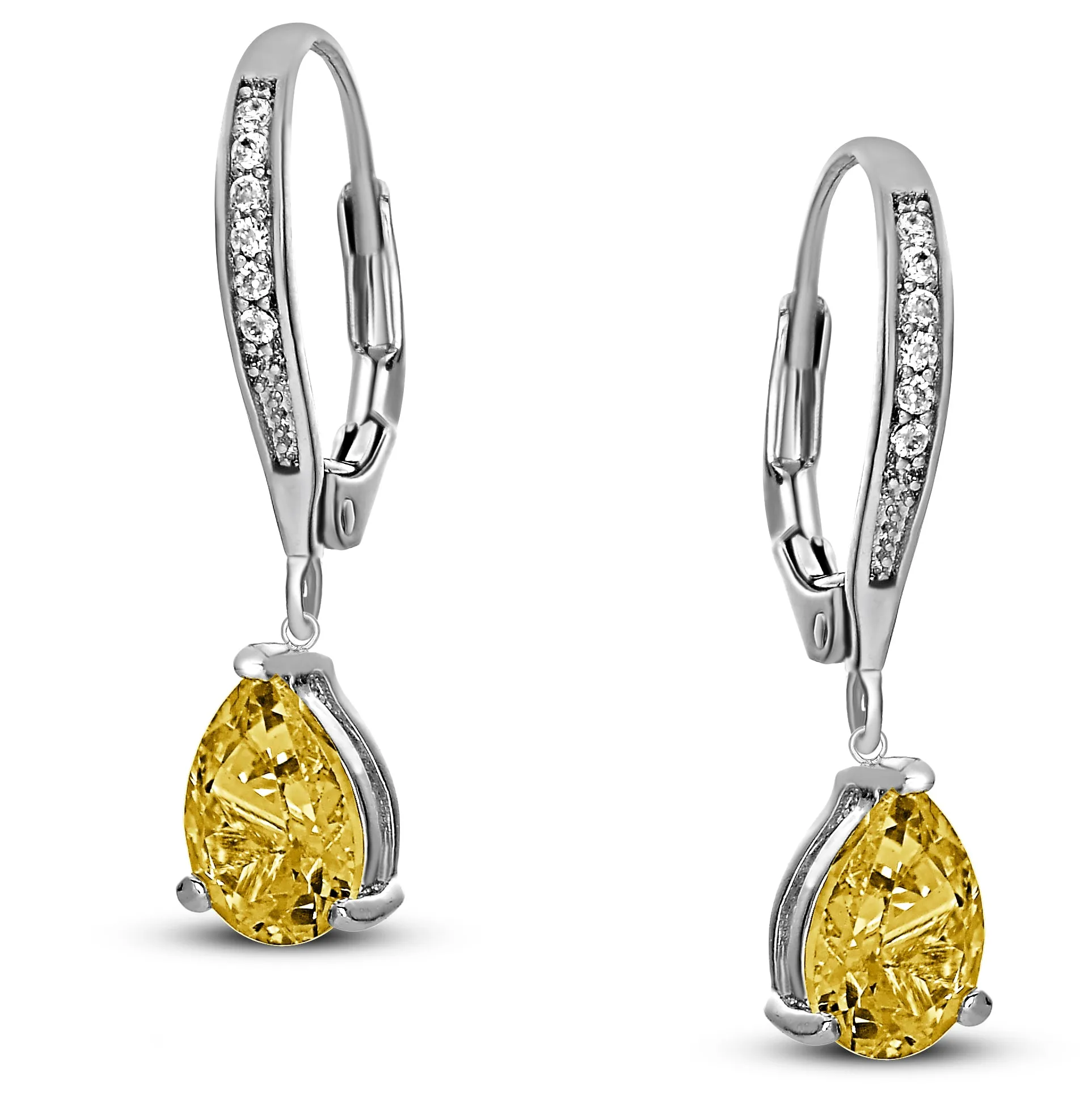 Constance Teardrop Cubic Zirconia Dangling Earrings