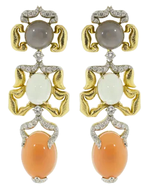 Couture Moonstone Diamond Earrings