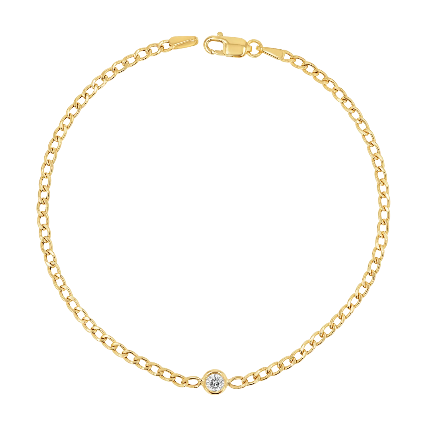 Cuban Link Floating Diamond Bracelet