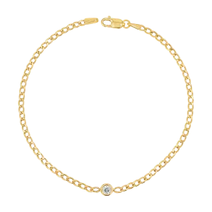 Cuban Link Floating Diamond Bracelet