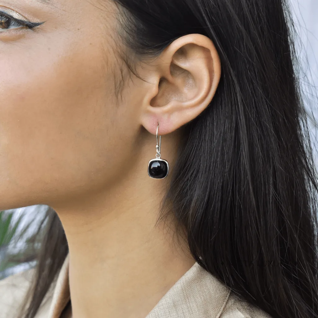 Cushion Conquer -  Black Onyx Earrings