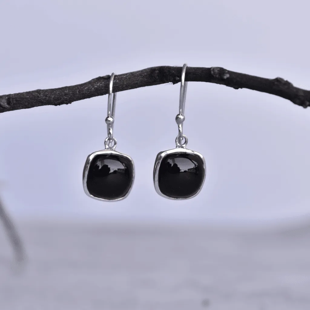 Cushion Conquer -  Black Onyx Earrings