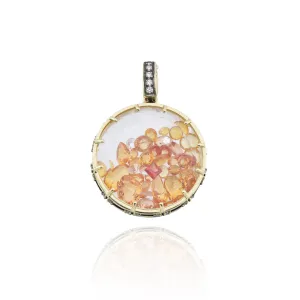 Diamond Dust Charm 1 with Yellow Sapphire   Diamond