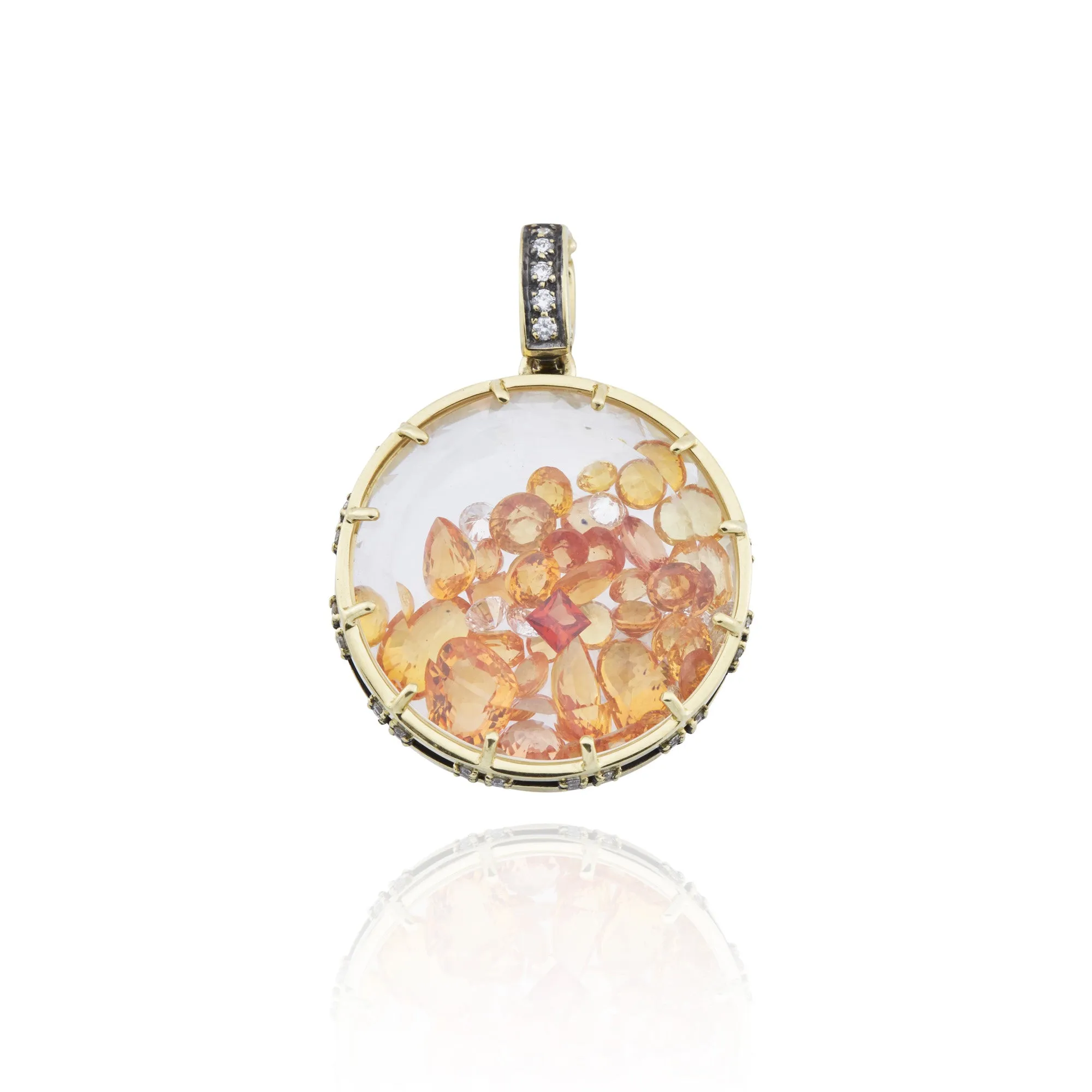 Diamond Dust Charm 1 with Yellow Sapphire   Diamond