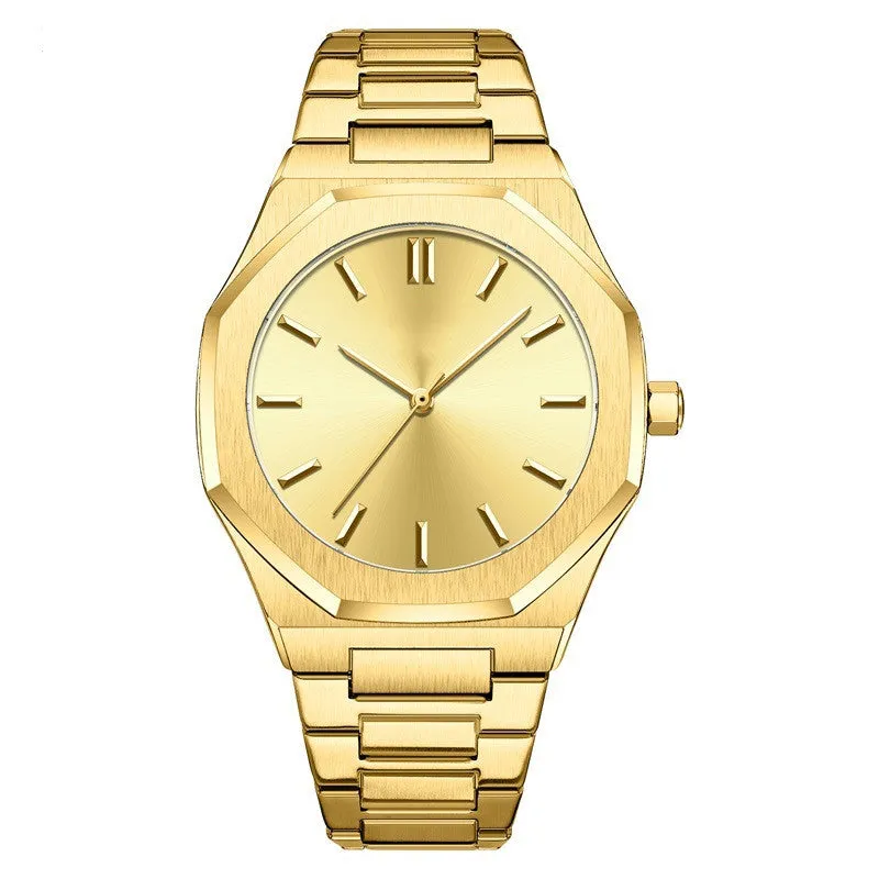 Diamond Gold Men's Watch Student Quartz