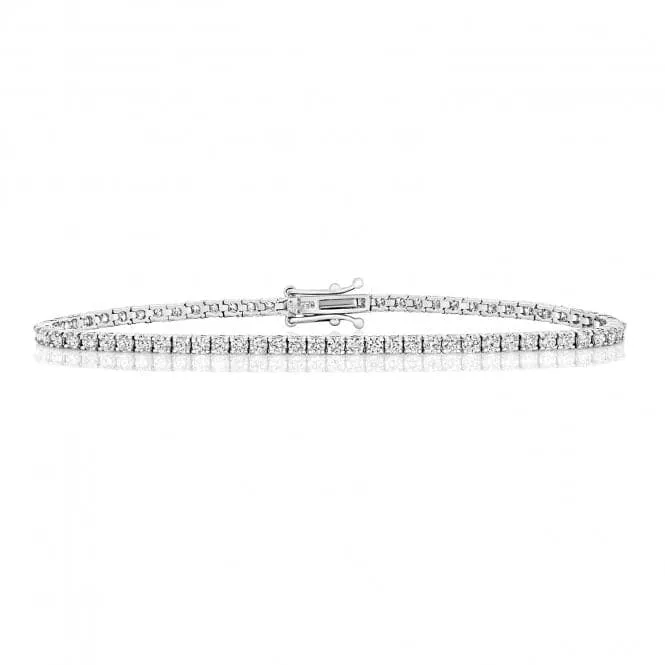 Diamond Jewellery 18ct Gold Tennis Bracelet BDQ711W/FG6