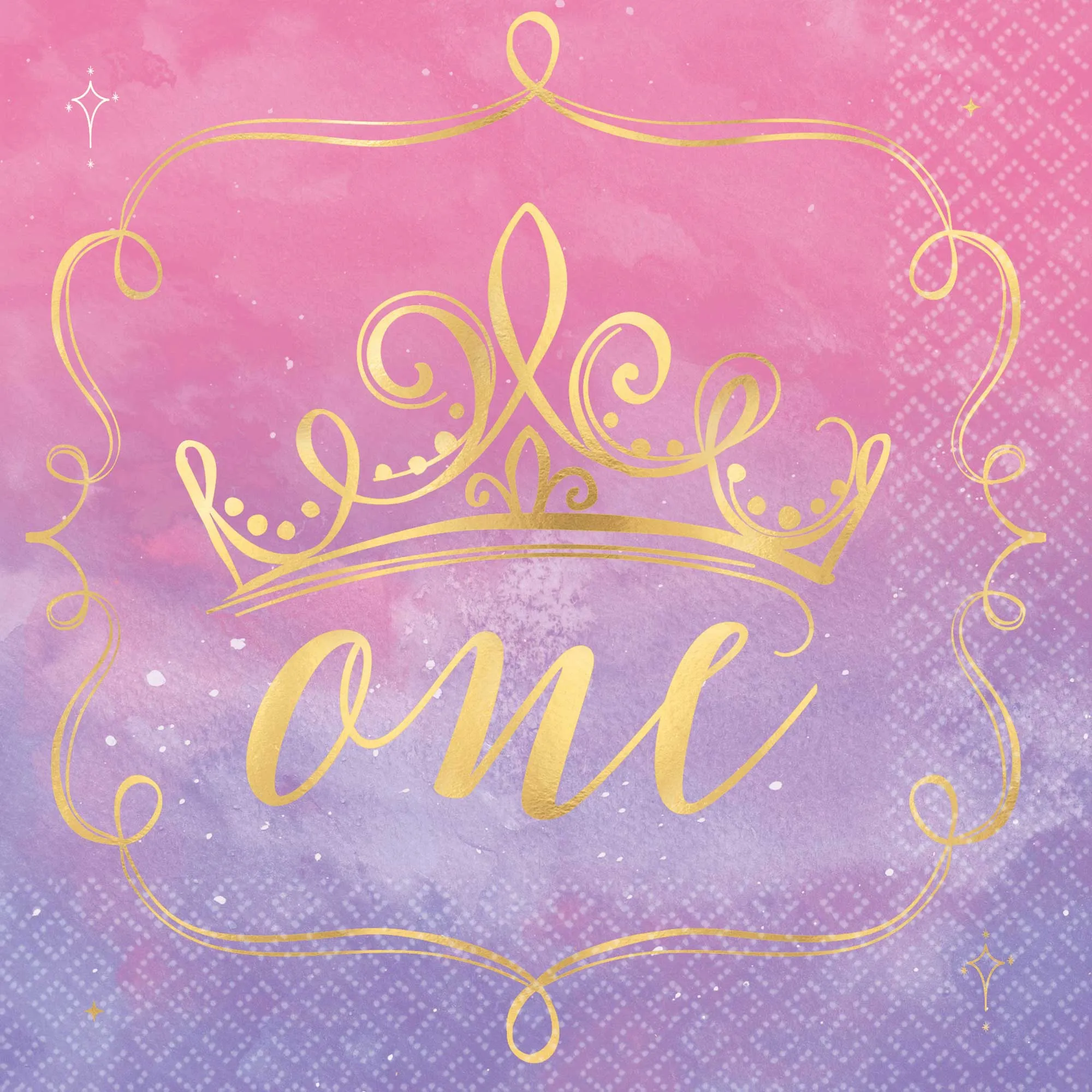 Disney Princess Once Upon A Time 1st Birthday Lunch Napkins 32.7cm x 32.7cm 16pk