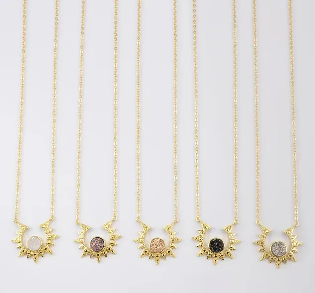 Druzy Sunburst Necklace