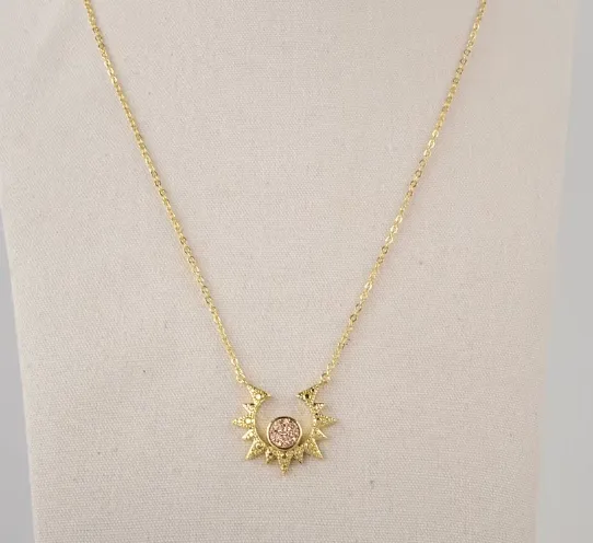 Druzy Sunburst Necklace