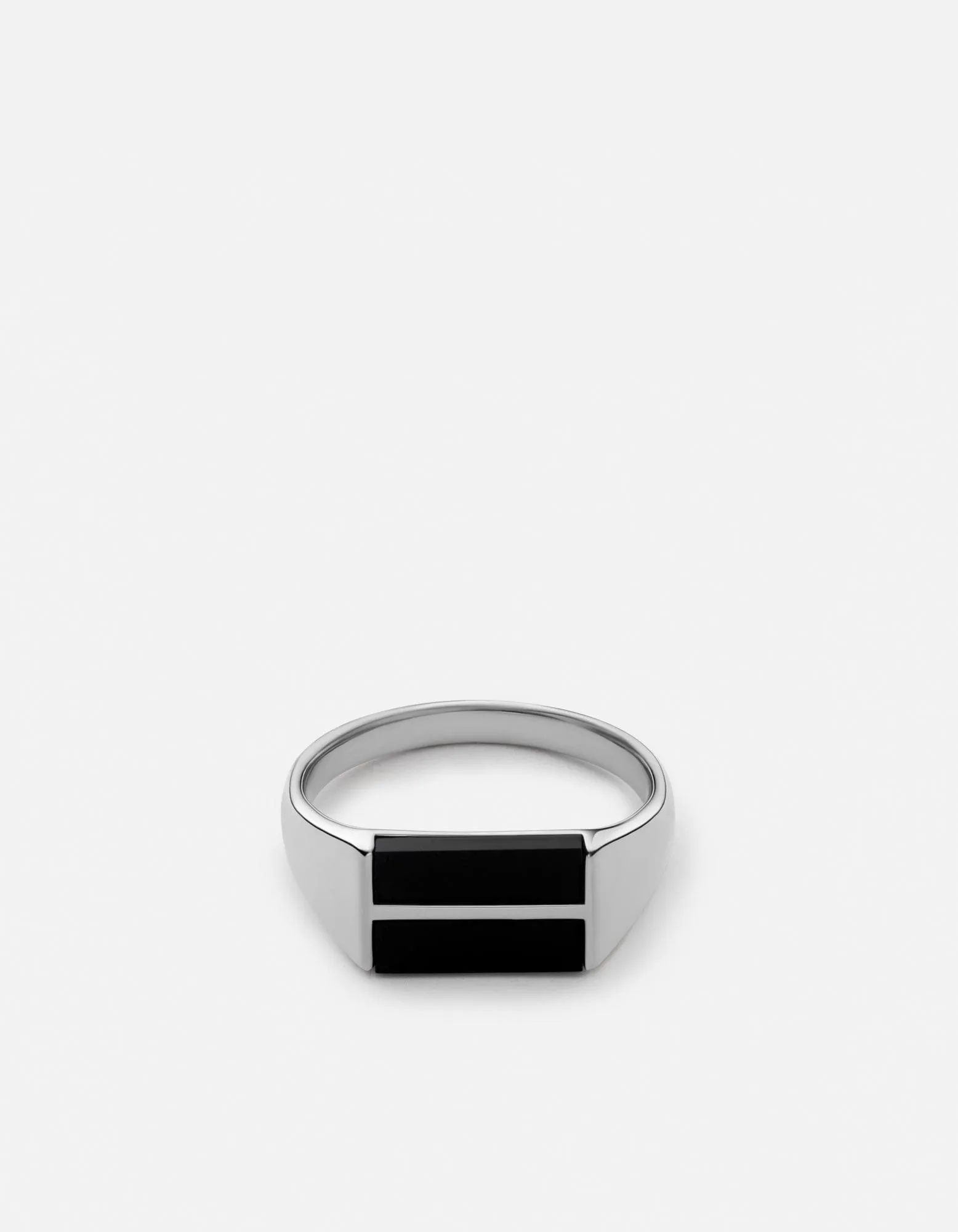 Duo Onyx Ring, Sterling Silver