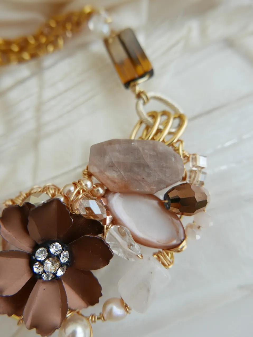 Earthen Flower Necklace