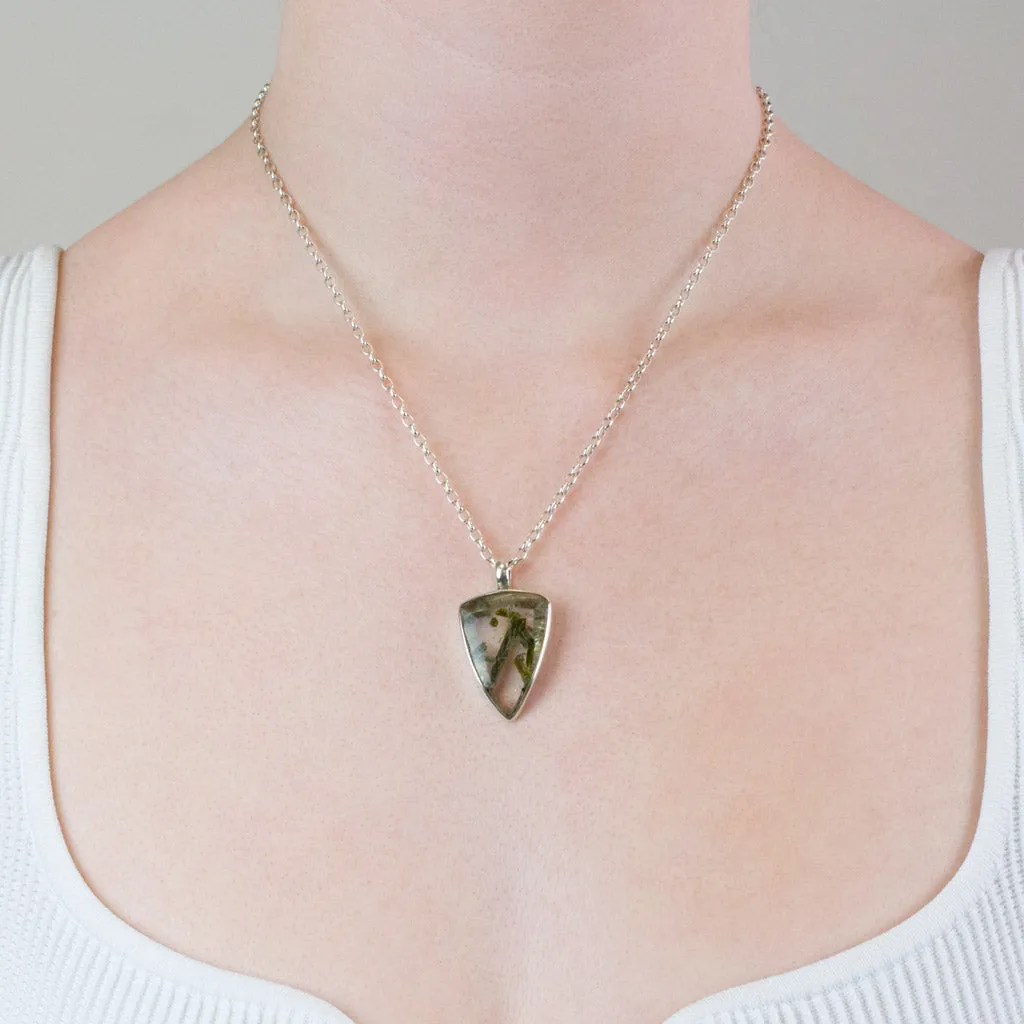 Epidote in Quartz Necklace