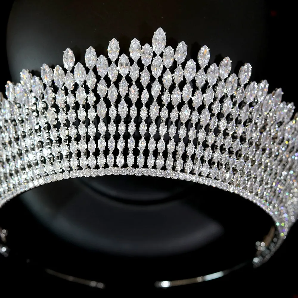 European Bridal Headdress Crystal Queen Crown Bridal Hair Accessory