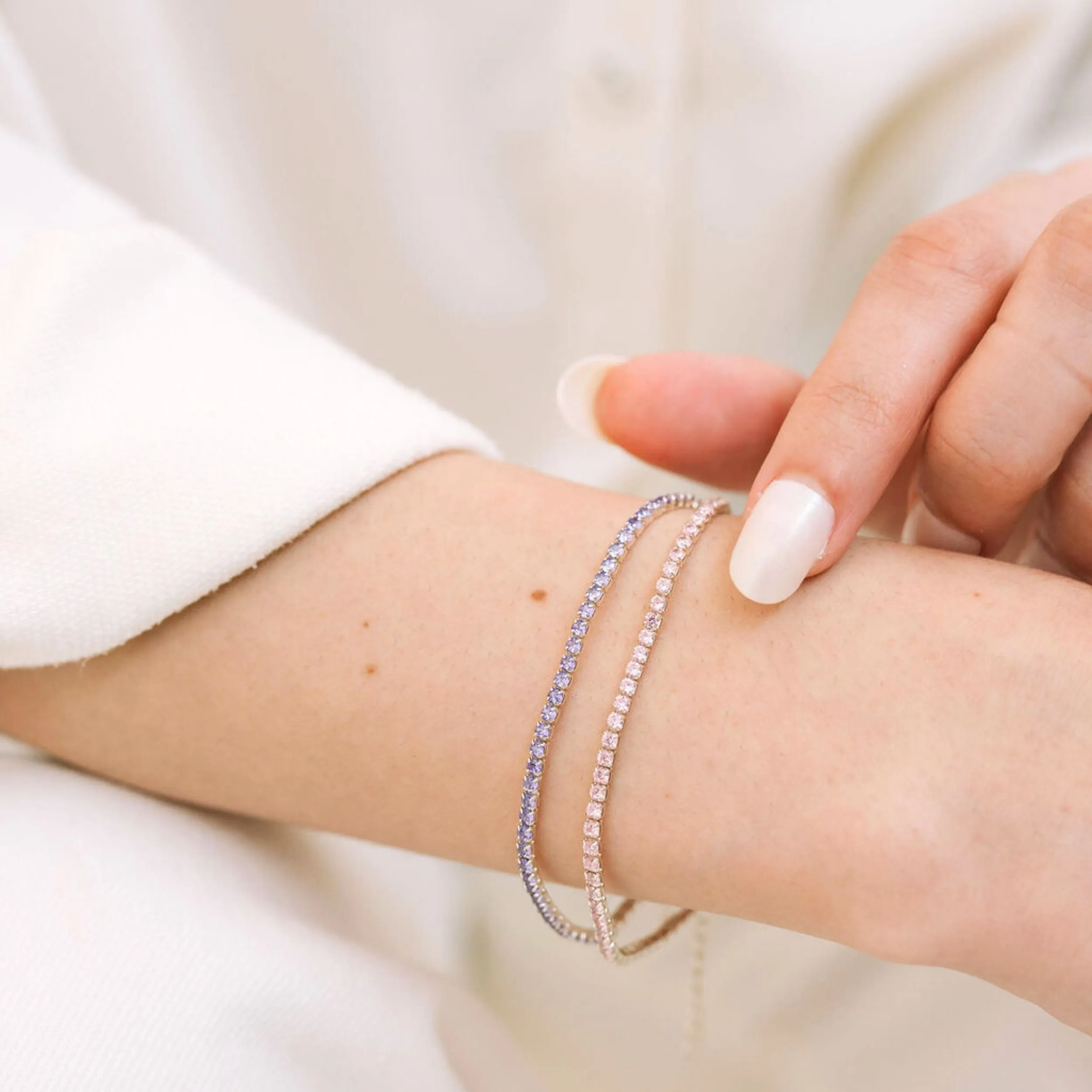 February Amethyst Birthstone Tennis Bracelet