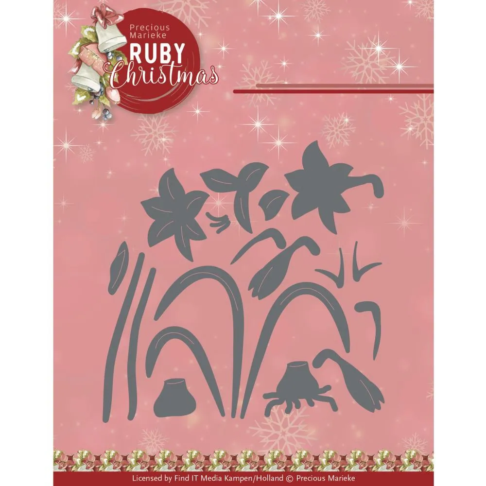 Find It Trading Precious Marieke Die Ruby Amaryllis, Ruby Christmas