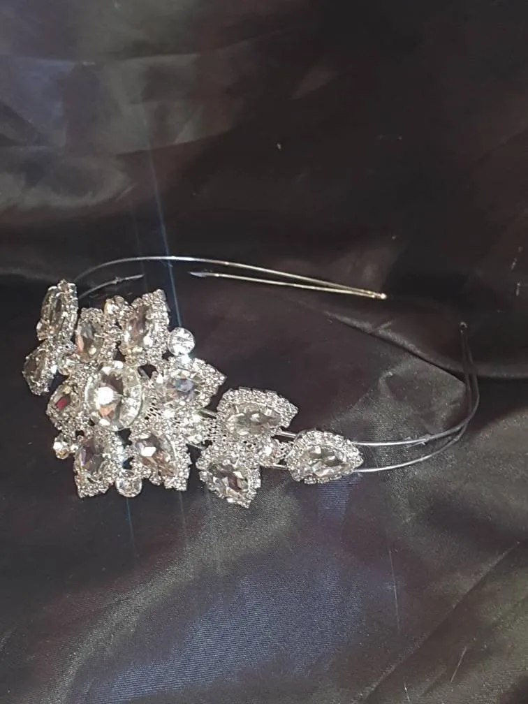 Flower crystal tiara. hair piece  wedding tiara hair band