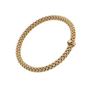 FOPE Solo Collection Flex'it Bracelet with a Diamond in 18K Yellow Gold