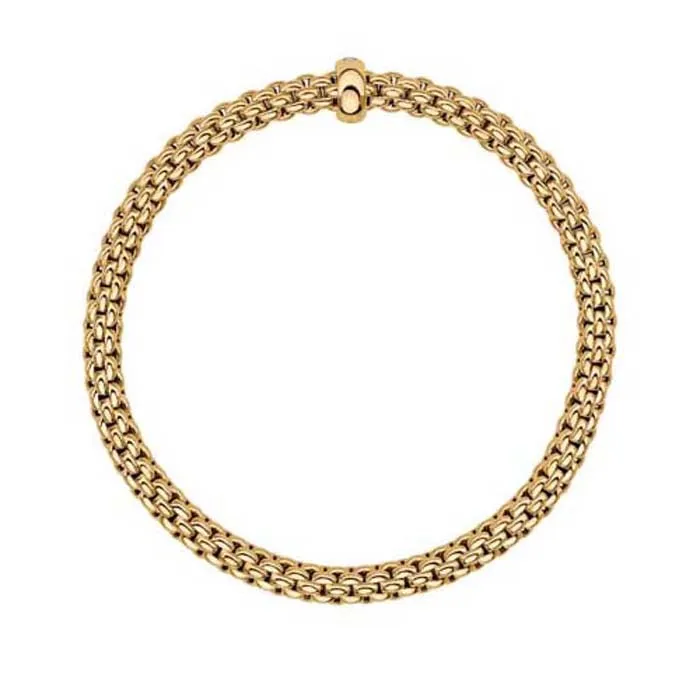 FOPE Solo Collection Flex'it Bracelet with a Diamond in 18K Yellow Gold